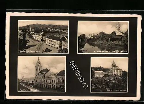 AK Berehovo, Námestie Republiky, Rasinovo námestie, Státni vinné sklepy