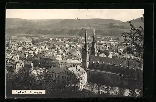 AK Diekirch, Teilansicht mit Kirche