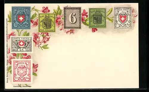 Lithographie Poste de Genève, Briefmarken