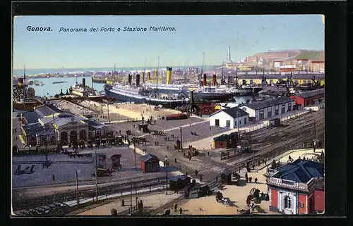 AK Genova, Panorama del Porto e Stazione Marittima