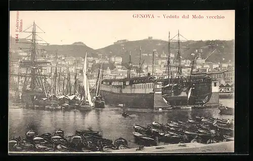 AK Genova, Veduta dal Molo vecchio