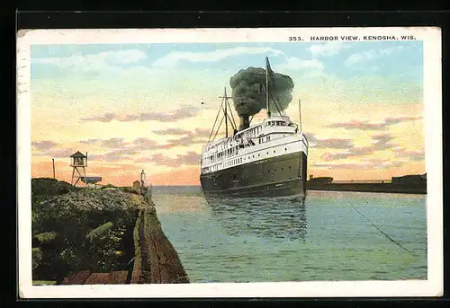 AK Kenosha, Wis., Harbor View, Dampfer