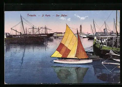 AK Trieste, Der Hafen, Schiffe