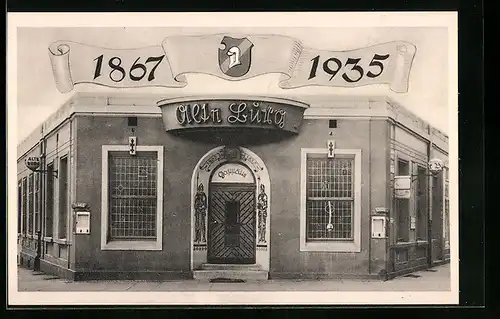 AK Leipzig, Gasthaus Alte Burg von Curt Schmidt 1867-1935, Pfaffendorferstrasse 1