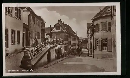 AK Edenkoben, Tanzstrasse mit Anwohnern