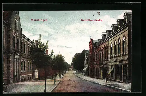 AK Mörchingen, Partie in der Kapellenstrasse