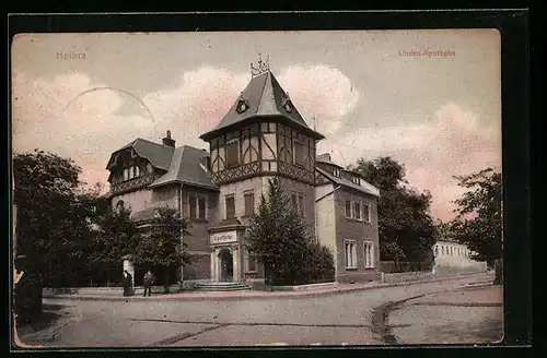 AK Helbra, Linden-Apotheke mit Strasse