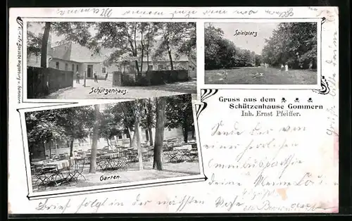 AK Gommern, Schützenhaus, Spielplatz, Garten