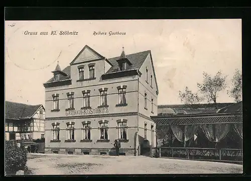 AK Kl. Stöbnitz, Reihers Gasthaus