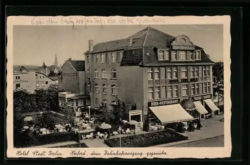 AK Herford, Hotel Stadt Berlin am Bahnhof