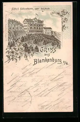 Lithographie Blankenburg a. H., Hotel Silberborn