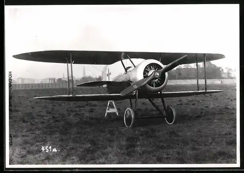 Archiv-Fotografie Flugzeug Kondor DII, Doppeldecker des Konstrukteur's Rethel