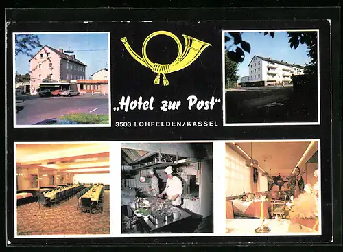 AK Lohfelden /Kassel, Innen- und Aussenansichten vom, Hotel zur Post`