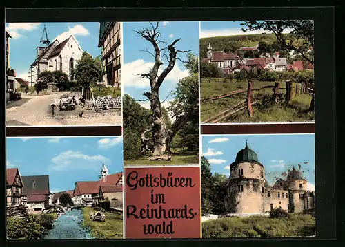 AK Gottsbüren i. Reinhardswald, Teilansichten der Ortschaft
