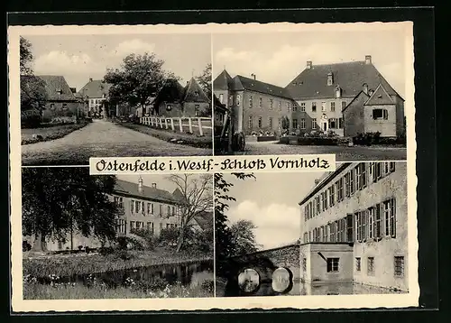 AK Ostenfelde i. Westf., Teilansichten vom Schloss Vornholz