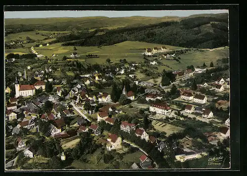 AK Eckenhagen im Oberbergischen, Luftkurort vom Flugzeug aus
