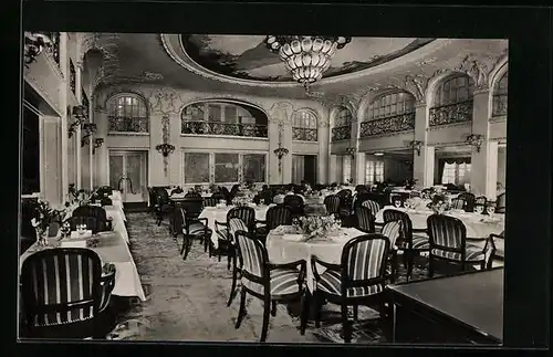 AK Passagierschiff New York der Hamburg-Amerika-Linie, Speisesaal I. Klasse