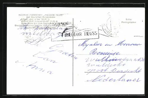 AK Hochsee-Fährschiff Theodor Heuss