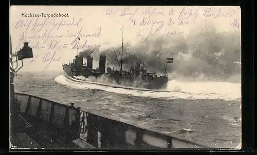 AK Hochsee-Torpedoboote auf See