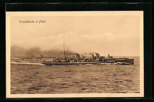 AK Torpedoboote in Fahrt