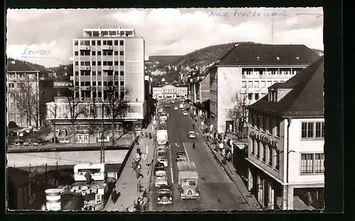 AK Siegen i. W., Bahnhofstrasse mit Siegbrücke