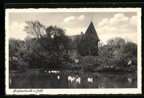 AK Grossenbrode i. Holst., Teich und Kirche