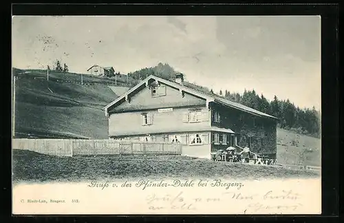 AK Bregenz, Gasthaus Pfänder-Dohle