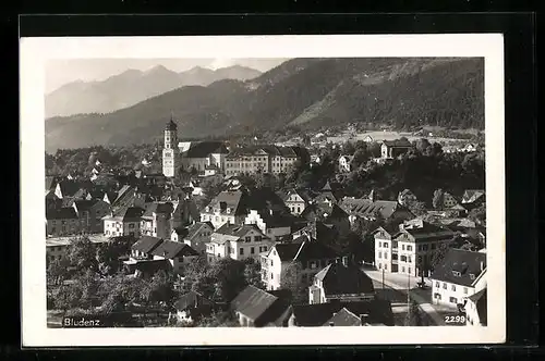 AK Bludenz, Panoramablick aus der Vogelschau