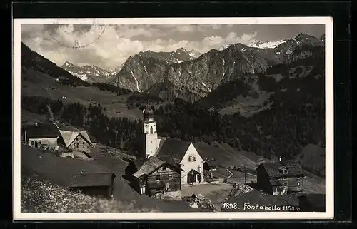 AK Fontanella, Teilansicht mit Kirche