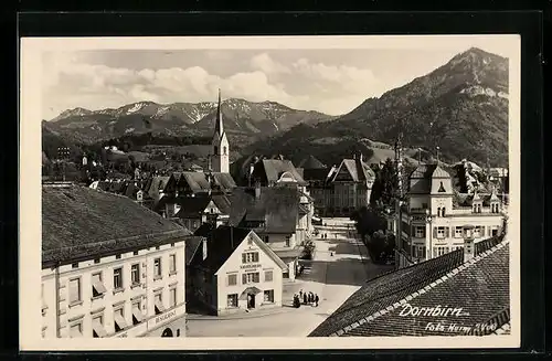 AK Dornbirn, Gesamtansicht mit Handlung von Xaver Hess