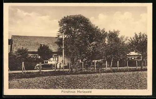 AK Heimbach / Eifel, Blick auf Gasthof Forsthaus Mariald