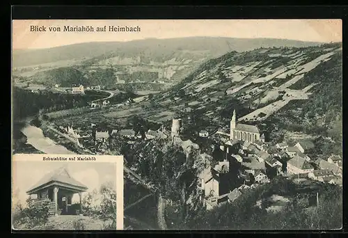 AK Heimbach, Ortsansicht von Mariahöh, Schutzhütte