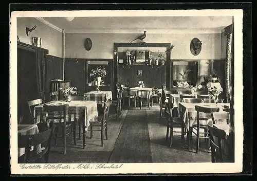 AK Lüttelforst /Schwalmtal, Gaststätte Lüttelforster Mühle, Innenansicht