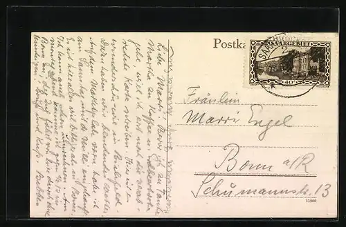 AK Saarbrücken, Marktplatz mit Strassenbahn