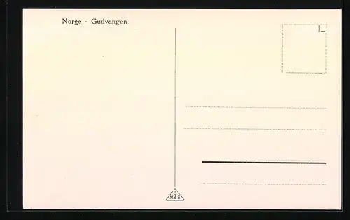 AK Gudvangen, Teilansicht des Ortes