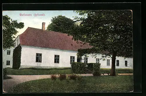 AK Refsnaes /Jylland, Gutshaus mit Parkweg