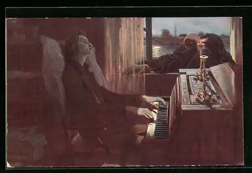 Künstler-AK Frederic Chopin, Les Derniers Accords