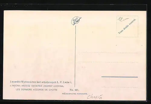 Künstler-AK Frederic Chopin, Les Derniers Accords