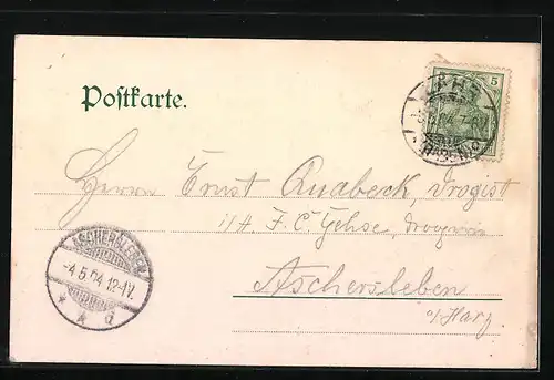 AK Lahr i. B., Schillerstrasse mit Katholischer Kirche