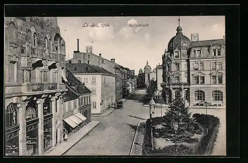 AK Landau /Pfalz, Reiterstrasse mit Blick zur Synagoge