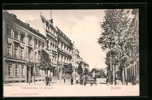 AK Aachen, Wilhelmstrasse mit Museum