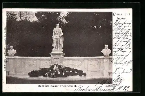 AK Berlin, Denkmal Kaiser Friedrichs III.