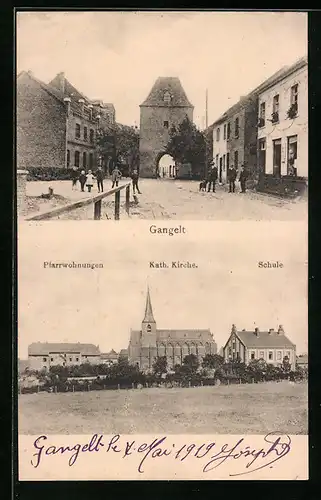 AK Gangelt, Pfarrwohnungen, Kath. Kirche, Schule