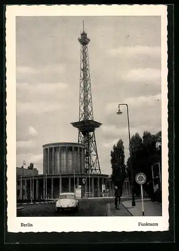 AK Berlin-Charlottenburg, Funkturm, Strassenansicht