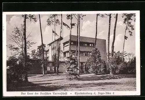 AK Berlin-Charlottenburg, Das Haus der Deutschen Turnerschaft, Arys-Allee 2