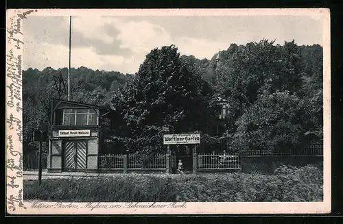 AK Meissen, Gasthaus Wettiner Garten am Siebeneichener Park