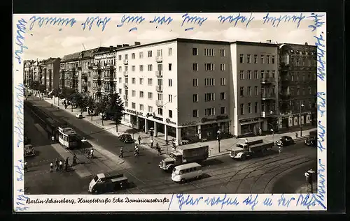 AK Berlin-Schöneberg, Hauptstrasse Ecke Dominicusstrasse