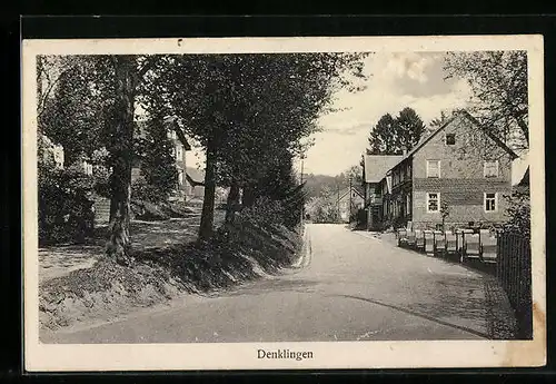 AK Denklingen, Ortspartie mit Häusern