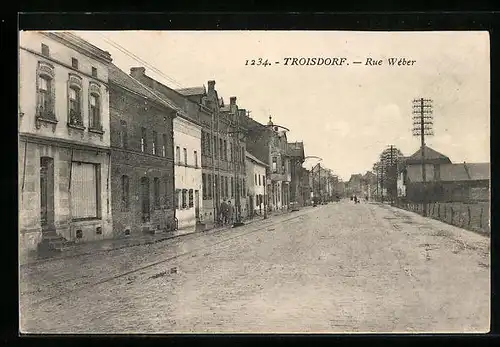 AK Troisdorf, Blick auf die Weberstrasse