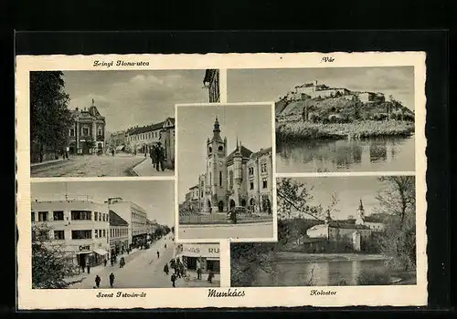 AK Munkács, Vár, Koloster, Szent István-út